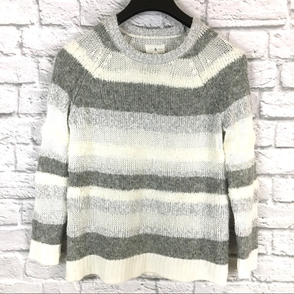Lou & Grey Alpaca & Wool Blend Striped Sweater XS - Picture 2 of 6